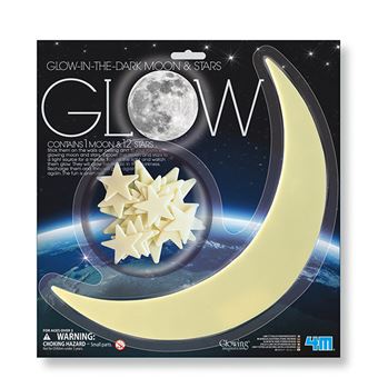 Lua e Mini Estrelas Brilhantes Glow-In-The-Dark - 4M | Sig Toys - 1