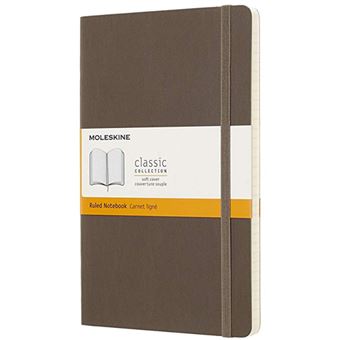 Caderno Pautado Moleskine Soft Grande Castanho Terra