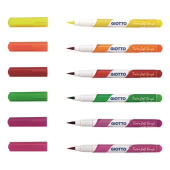 Marcadores Giotto Fluo Brush Pen - 6 Unidades - Papelaria - Marcadores -  Compra Livros na