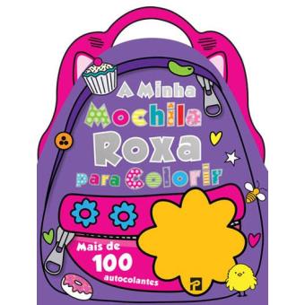 A Minha Mochila Roxa para Colorir