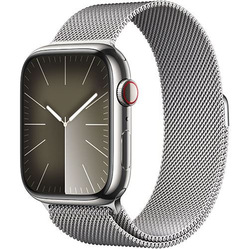 Apple Watch S9 GPS 45mm - Cellular - Aço Inoxidável Prateado | Bracelete Milanese Loop Prateado