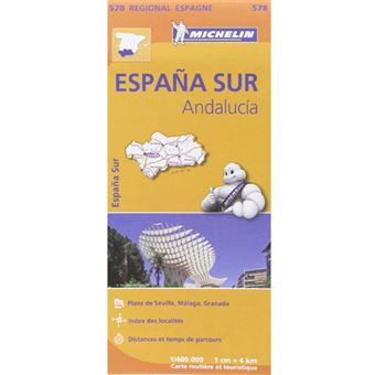 Mapa michelin andaluzia espanha sul