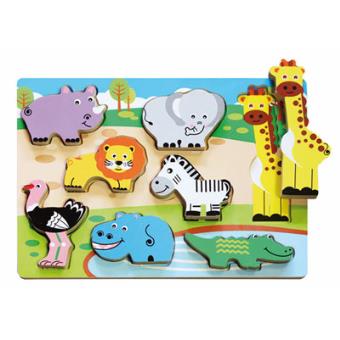 puzzle madeira animais selva