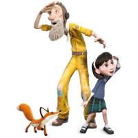 O Principezinho - Figura A Menina o Aviador e a Raposa