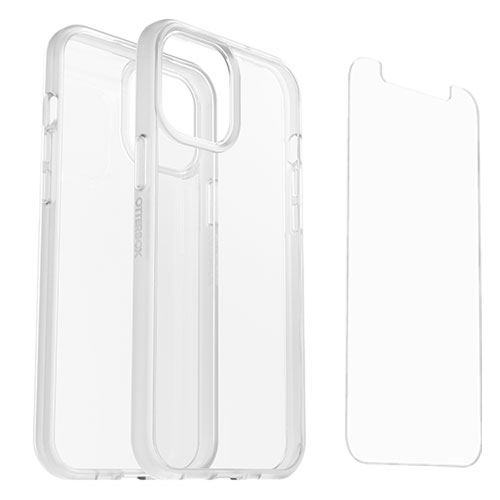 Capa + Protetor de Ecrã  React + Trusted Glass para Apple iPhone 12 Pro Max - Transparente