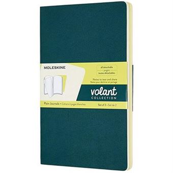 Caderno Liso Moleskine Volant Grande Pine Green e Lemon - 2 Unidades