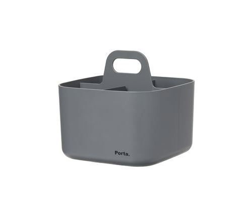 Cesto Organizador Litem Porta Cinza - 4 Divisórias