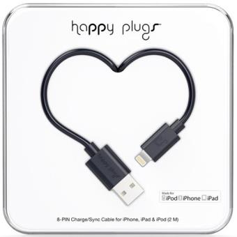 Cabo Lightning Happy Plugs 2m - Preto
