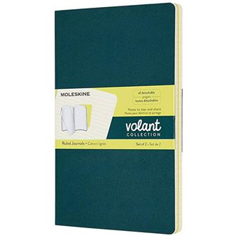 Caderno Pautado Moleskine Volant Grande Pine Green e Lemon - 2 Unidades