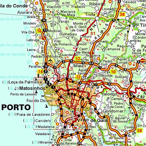 Mapa de Portugal Escolar Pequeno - 2 Faces - Folha - Vários