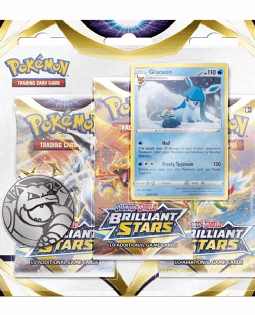 Pokémon Brilliant Stars Pack 3 Blister - Envio Aleatório