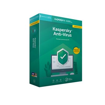 Anti-Virus Kaspersky 2019 3 dispositivos - 1 Ano - Upgrade