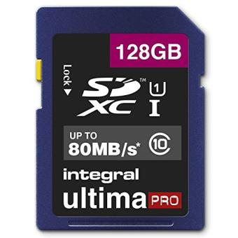 Cartão SDXC Integral UltimaPro 80MB Class 10 UHS-I U1 128GB