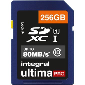 Cartão SDXC Integral UltimaPro 80MB Class 10 UHS-I U1 256GB