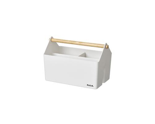 Cesto Organizador Litem com Pega em Madeira - Branco