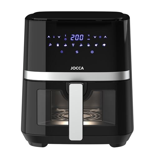 Fritadeira Sem Óleo Com Janela Jocca AirFryer 2156- 5L - Preta ...