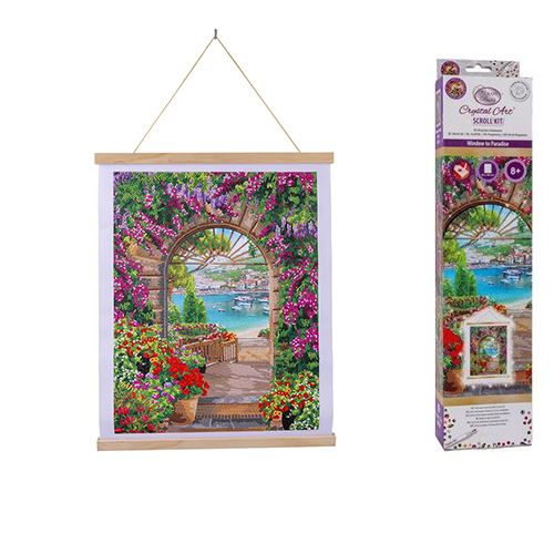 Pintura Diamante Craft Buddy Crystal Art Kit Scroll - Window to Paradise