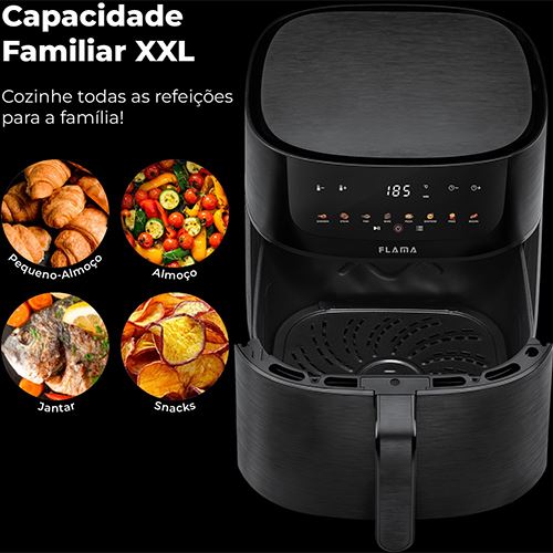 Fritadeira Sem �leo Airfryer Flama 648FL 8L - Preto - 4