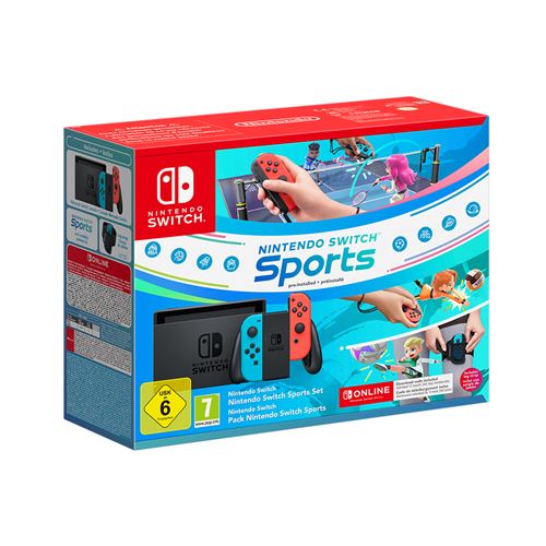 Consola Nintendo Switch Néon Azul/Vermelho + Nintendo Switch Sports + 12 Meses Nintendo Switch Online