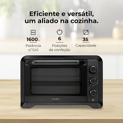 Mini-Forno El�trico El�trico Flama 1537 FL | 35L | 1600W - 2