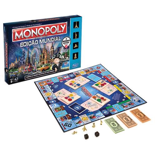 Jogo de Tabuleiro Hasbro Monopoly Viaja pelo Mundo