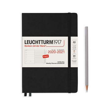 Agenda Semanal 18 Meses 2020-2021 Leuchtturm 1917 A5 Black e Notebook
