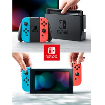 nintendo switch joy con l e r vermelho e azul video game em