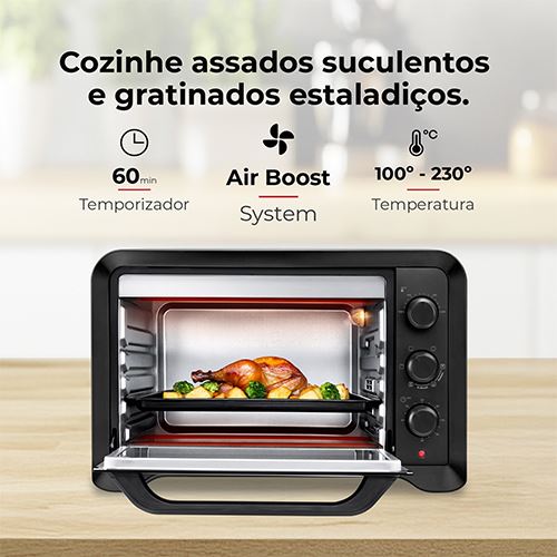 Mini-Forno El�trico Flama 1538FL | 45L | 2000W | Preto - 3