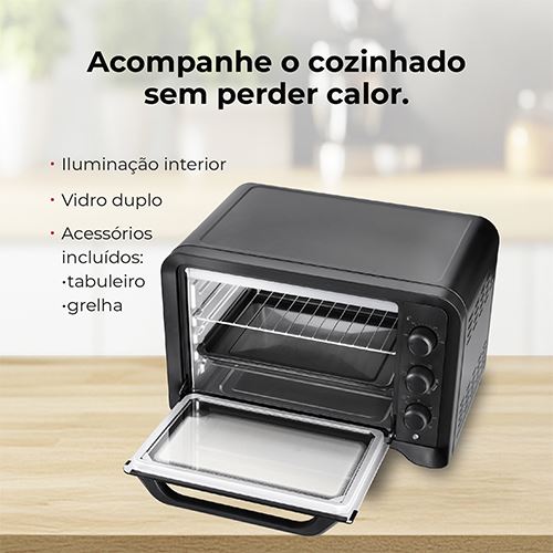 Mini-Forno El�trico Flama 1538FL | 45L | 2000W | Preto - 5
