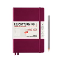 Agenda Semanal 18 Meses 2020-2021 Leuchtturm 1917 A5 Port Red e Notebook