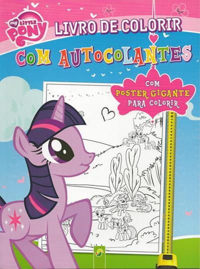 Livro de colorir My Little Pony com adesivos, ideal para crianças