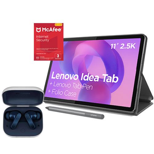 Pack Fnac Tablet Lenovo Idea Tab 11'' - 128 GB - Wi-Fi + Capa + Pen + Auriculares + McAfee (1 ano)