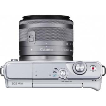 Máquina Fotográfica Mirrorless Canon EOS M10 - Branco + EF-M 15