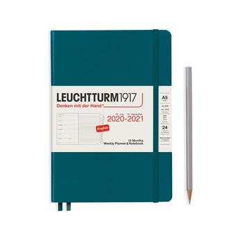 Agenda Semanal 18 Meses 2020-2021 Leuchtturm 1917 A5 Pacific Green e Notebook