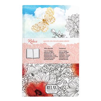 Agenda Intemporal Artimbal Zen Relax para Colorir A5 Borboleta - 1