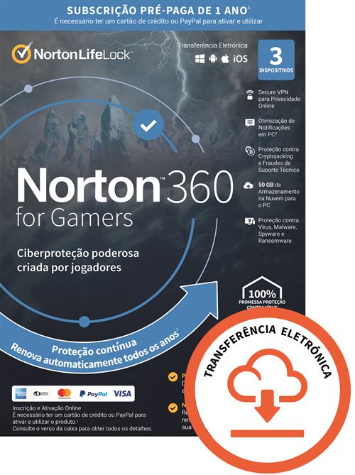 Norton 360 for Gamers 2023 3 Dispositivos