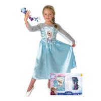 Disfarce Frozen Elsa + Microfone (Tamanho S 3 a 4 Anos)