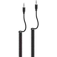 Cabo Áudio Espiral Jack 3.5mm Accsup- 1.8m - Preto