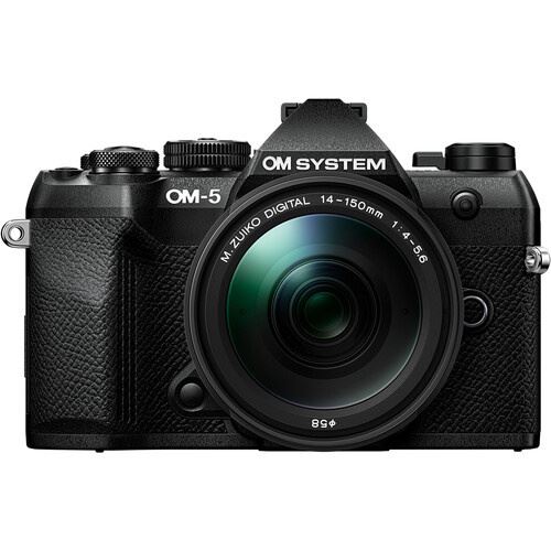 Máquina Fotográfica Mirrorless Olympus OM System OM-5 Mark II + 14-150mm F4-5.6 II - Preto