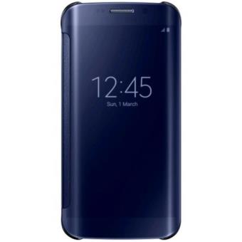 Samsung Capa Clear View Para Galaxy S6 Edge Preto Bolsa