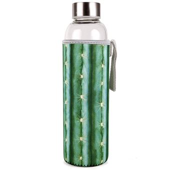 Garrafa de Vidro com Bolsa Cactus