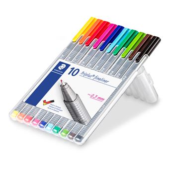 Canetas de Cor Staedtler Triplus Fineliner 0,3mm - 10 Unidades