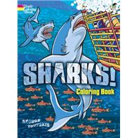 Sharks! coloring book
