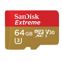 Sandisk Extreme, microSDXC, 64GB 64GB MicroSDXC UHS-I Class 10 cartão de memória