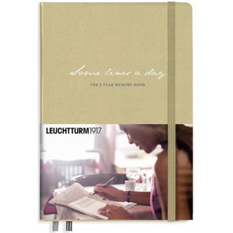 Caderno Pautado Leuchtturm Some Lines a Day - 5 Year Memory Book A5 Bege