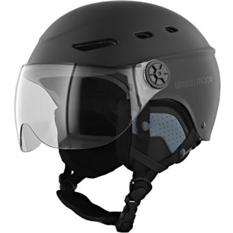 Capacete com Viseira e Protetores auriculares removíveis - Tamanho L - Preto - 1