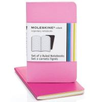 Caderno Pautado Moleskine Volant XS Rosa - 2 Unidades