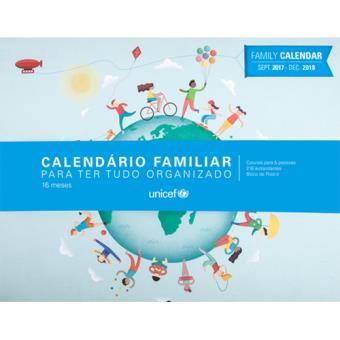 Calendário Familiar de Parede 2018 Unicef