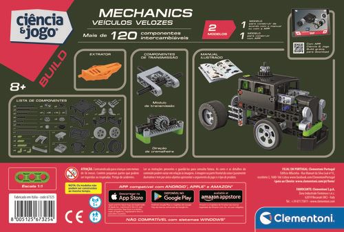 Kit Clementoni Ciência & Jogo - Laboratório de Mecânica: Carros de Corrida