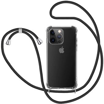 Capa + Cordão Preto 4-OK para Apple iPhone 14 Pro Max - Preto